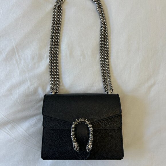 Gucci Black Pebbled Leather Small Dionysus - Picture 3 of 4